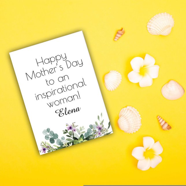 Festividades Cartão de feriado do dia das mães com flores simpl (Criador carregado)