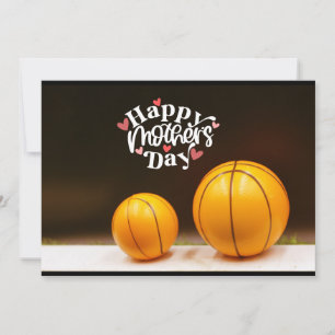 Festividades Cartão de Feriado do Dia das Mães de Basquetebol