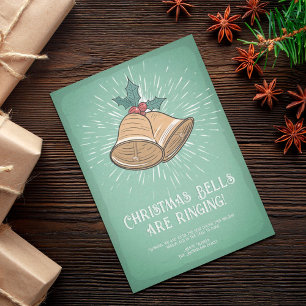 Festividades Cartão de Feriado do Natal vintage Bells