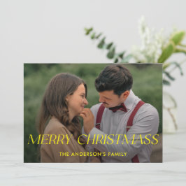 Festividades Cartão de Feriado do Nome da Família Christmass da