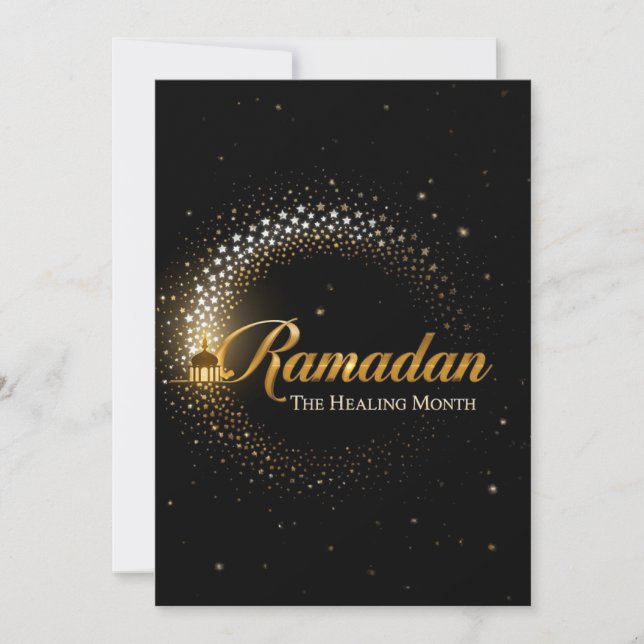 Festividades Cartão de Feriado do Ramadan MubaraK (Frente)