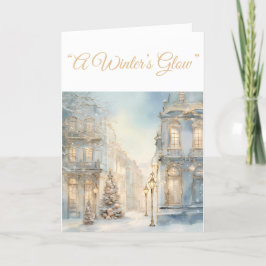 Festividades Cartão de Feriado Dobrado - Cartão de Elegância Az