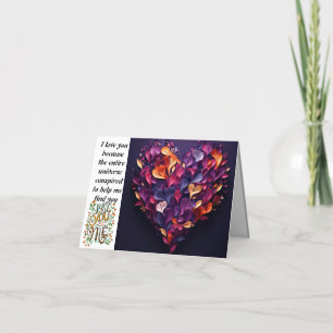 Festividades Cartão de Feriado Dobrado do dia de os namorados