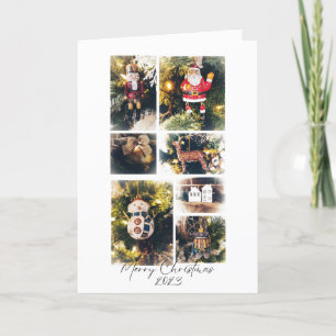 Festividades Cartão de Feriado Dobrado do enfeites de natal