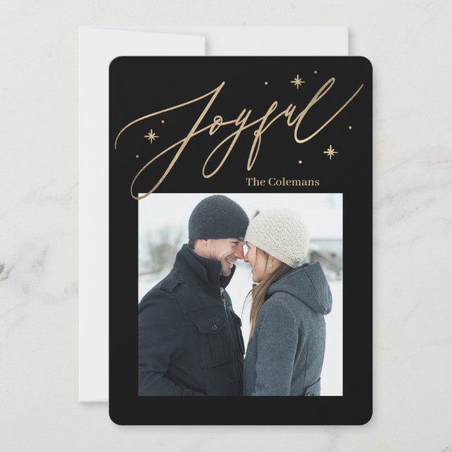 Festividades Cartão de Feriado Fotográfico do Joyful Times 1 (Frente)