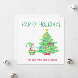 Festividades Cartão de Feriado Gnomo