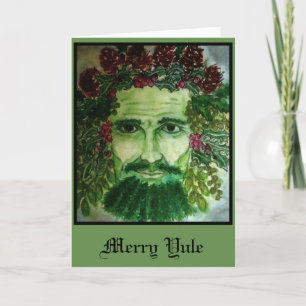Festividades Cartão de Feriado Holly King Feliz Yule