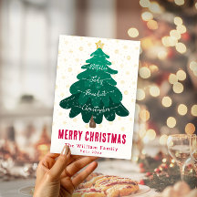 Cartão de Feriado Não Fotográfico para a Família d