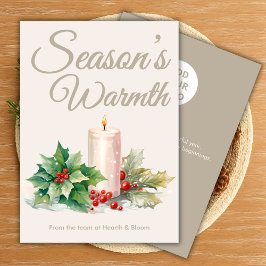 Festividades Cartão de Feriado Neutro Beige