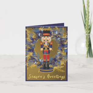 Festividades Cartão de Feriado Nutcracker de Saudações da Estaç