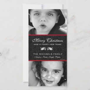 Festividades Cartão de Feriado para Damasco Preto