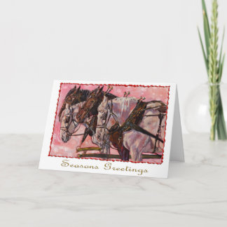 Festividades Cartão de Feriado Percheron