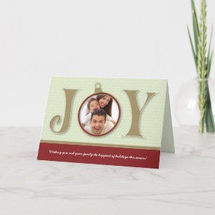 Festividades Cartão de Feriado Personalizado da Família de Joy 