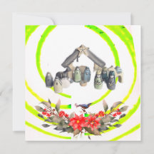 Cartão de Feriado Plano