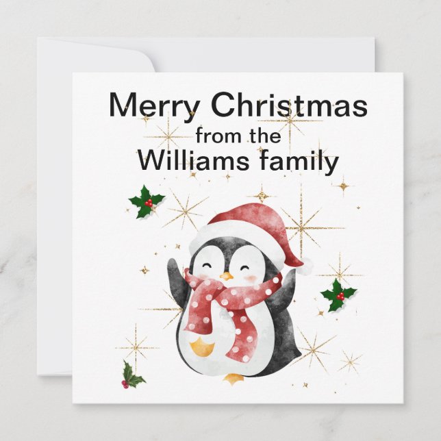 Festividades Cartão de Feriado Plano (Frente)