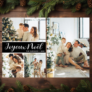 Festividades Cartão de Feriado Plano de Foto do Noel 4 Joyeux