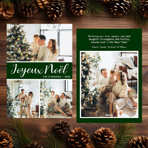 Festividades Cartão de Feriado Plano de Foto do Noel 4 Joyeux