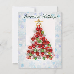 Festividades Cartão de Feriado Plano de Mini Ornamento Colorido