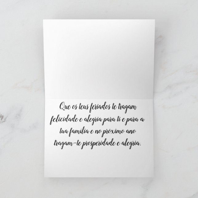 Festividades Cartão de Feriado Português (Interior)