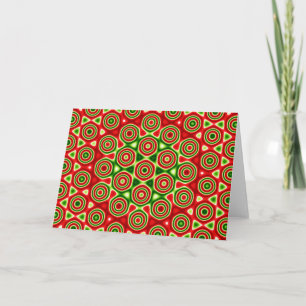 Festividades Cartão de Feriado: Quasicrilo vermelho e verde