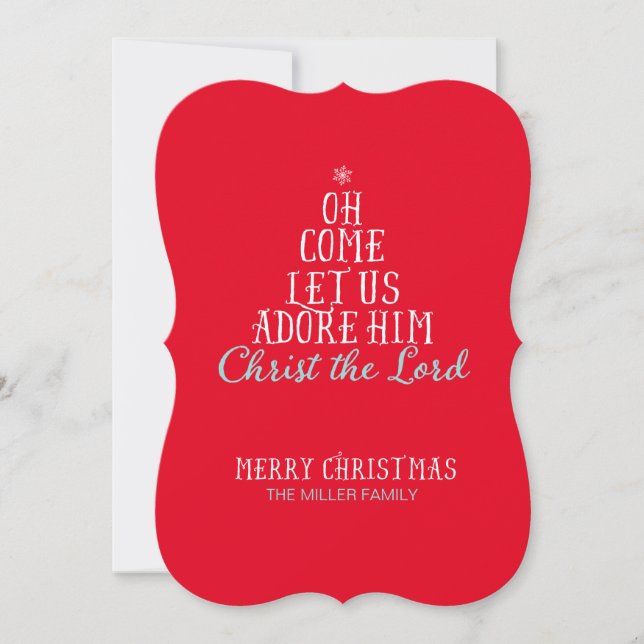 Festividades Cartão de Feriado Religioso - 5" x 7" com Envelope (Frente)