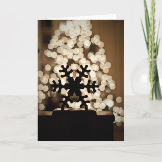 Festividades Cartão de Feriado Silhouette Snowflake