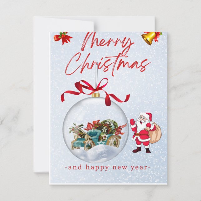 Festividades Cartão de Feriado Simples (Frente)