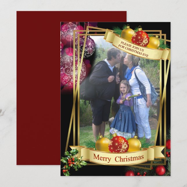 Festividades Cartão de Feriado Simples (Frente/Verso)