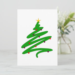 Festividades Cartão de Feriado Simples de Árvore de Natal Minim
