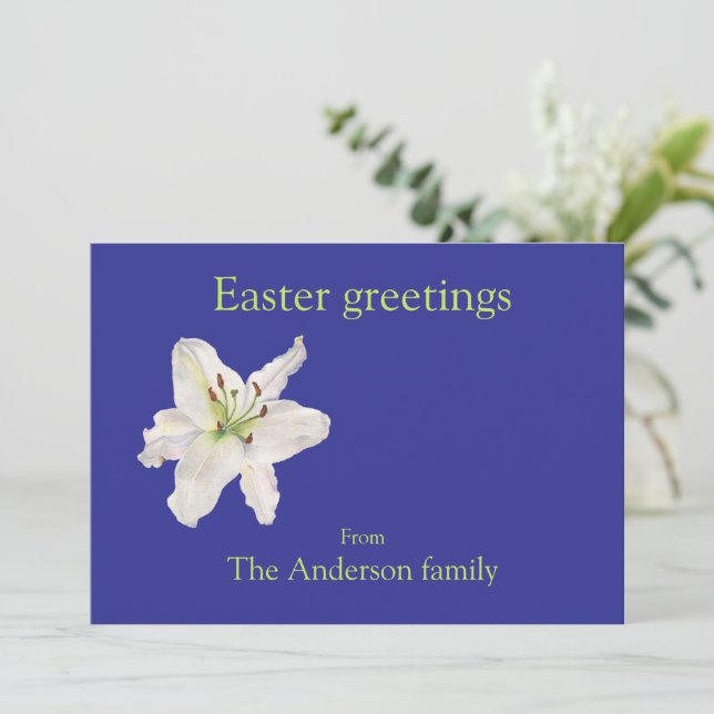 Festividades Cartão de Feriado Simples para saudações de Páscoa (Em pé/Frente)