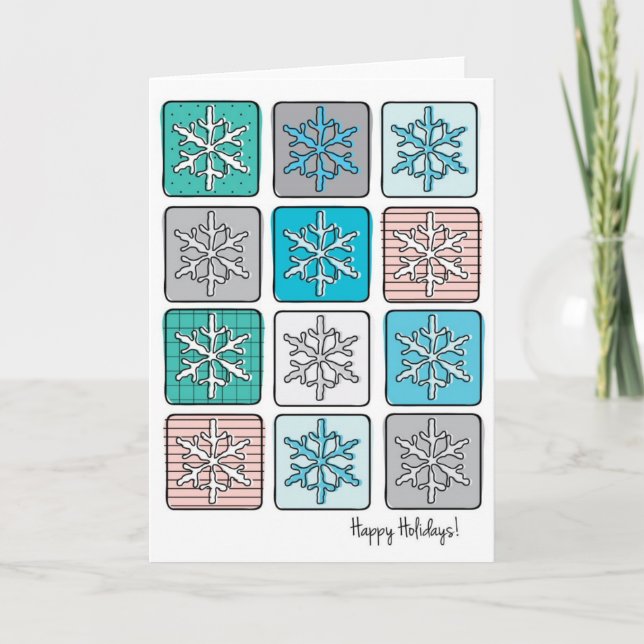 Festividades Cartão de Feriado Snowflake (Frente)