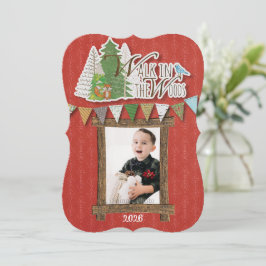 Festividades Cartão de Férias Aconchegante da Floresta Ornament