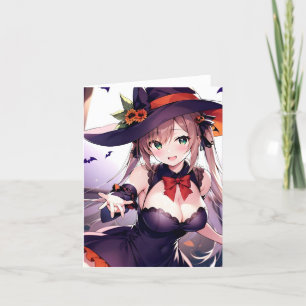 Festividades Cartão de Férias Anime U Dobrado de Halloween
