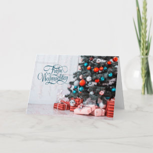 Festividades Cartão de Férias Baubles de Árvore de Natal Alemã