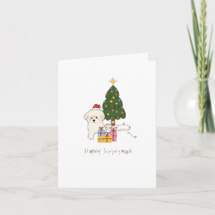 Festividades Cartão de Férias Bichon