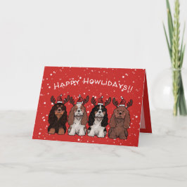 Festividades Cartão de Férias Cavalier King Charles Spaniel