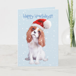 Festividades Cartão de Férias Cavalier King Charles Spaniel