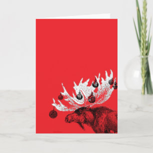 Festividades Cartão de Férias Chris-Moose feliz