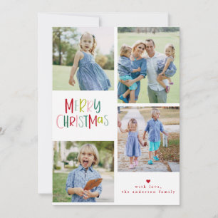Festividades Cartão de Férias com 4 Fotografias
