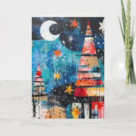 Festividades Cartão de férias com design abstrato