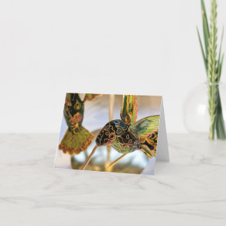 Festividades Cartão de Férias com Enfeite de Beija-flor