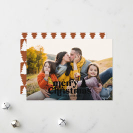 Festividades Cartão de férias com foto completa moderna tipogra