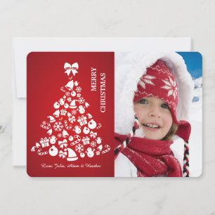Festividades Cartão de Férias com Foto da Árvore Alegre