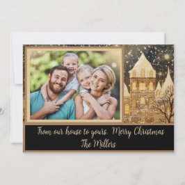 Festividades Cartão de Férias com Foto da Família