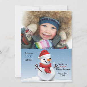 Festividades Cartão de Férias com Foto do Frosty