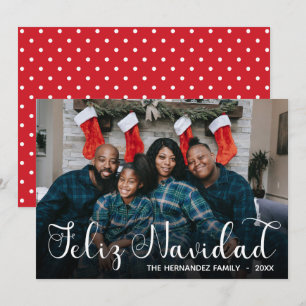 Festividades Cartão de Férias com Foto Feliz Navidad