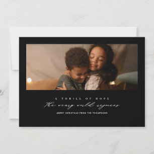 Festividades Cartão de Férias com Foto Preta Emoção de Esperanç