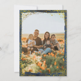 Festividades Cartão de Férias com Pontos Glitter Dourados Festi