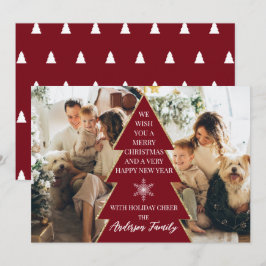 Festividades Cartão de Férias da Família de Fotos da Árvore de 