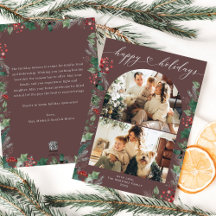 Cartão de Férias da Família Modern Calliographic 2